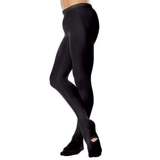 Body Wrappers A33 Black Women's Size Large/Extra Large Footless Tights 